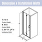 30-31 1/4‘’  in. W x 72 in. H Bi-Fold Frameless Shower Doors in Chrome with Clear Glass