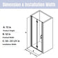 32-33 1/4'' in. W x 72 in. H Bi-Fold Frameless Shower Doors in Chrome with Clear Glass