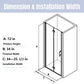 34-35 1/2'' in. W x 72 in. H Bi-Fold Frameless Shower Doors in Chrome with Clear Glass