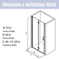 36-37 1/4'' in. W x 72 in. H Bi-Fold Frameless Shower Doors in Chrome with Clear Glass