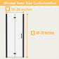 TOOLKISS Bi-Fold Frameless Shower Doors Customization(BFH)