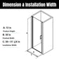 30-31 1/4'' in. W x 72 in. H Pivot Swing Minimalist Frameless Shower Door Matte Black Clear Glass