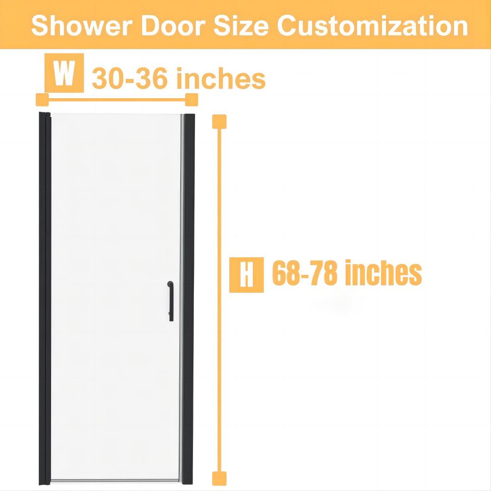 TOOLKISS Pivot Swing Frameless Shower Doors Customization(FP)