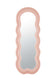 Wavy Full Length Mirror with Flannelette Fabric Frame 63’’ x 24’’ (H x W) Pink