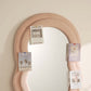 Full Length Standing Wavy Mirror 63'' x 24'' (H x W) with Flannelette Fabric Frame