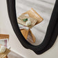 Full Length Irregular Mirror 63 in x 24 in with Flannelette Fabric Frame Black