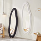 Full Length Irregular Mirror 63 in x 24 in with Flannelette Fabric Frame