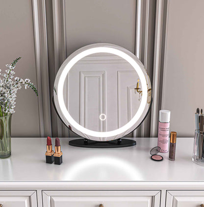 19'' Round Makeup Vanity Mirror with Lights for Bathroom Table