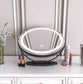 19'' Round Makeup Vanity Mirror with Lights for Bathroom Table Black