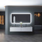 72'' W x 36'' H LED Bathroom Mirror, Fog Free, Dimmable, Black Frame, Front Light & Backlit