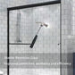 Toolkiss 50’’ to 54’’W x72’’H Semi Frameless Sliding Shower Door, Double Sliding, Matte Black