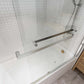 Toolkiss Semi Frameless Sliding Tub Shower Door 56’’ to 60’’ W x 58’’ H, Brush Nickel