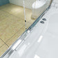 Toolkiss Semi Frameless Sliding Tub Shower Door 56’’ to 60’’ W x 58’’ H, Chrome