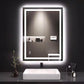 Full Size LED Large Rectangular Frameless Anti-Fog Bathroom Mirror Front & Backlit