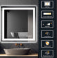 36 in. W x 36 in. H LED Rectangular Frameless Anti-Fog Bathroom Mirror Front & Backlit