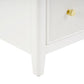 48" White Fluted Bathroom Vanity with Carrara White Engineered Stone Top, Undermount Sink, Solid Wood Frame, Soft-Close Doors, 7 Drawers & Fully Assembled