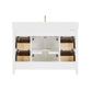 48" White Fluted Bathroom Vanity with Carrara White Engineered Stone Top, Undermount Sink, Solid Wood Frame, Soft-Close Doors, 7 Drawers & Fully Assembled