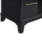 48" Black Fluted Bathroom Vanity with Carrara White Solid Surface Top, Undermount Sink, Solid Wood Frame, 6 Drawers & Fully Assembled