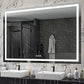 72 in. W x 48 in. H Bathroom Lighted Mirror, Wall-mounted, Frameless, Fogless, Front Light