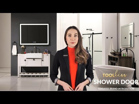 Sunny Shower 1/4 inch Frameless Black Finish Bi-Fold Shower Door, 32 in. W x 72 in. H / Black Finish BFH32-CO