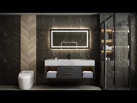 60 in. W x 36 in. H LED Large Rectangular Frameless Anti-Fog Bathroom Mirror Front & Backlit