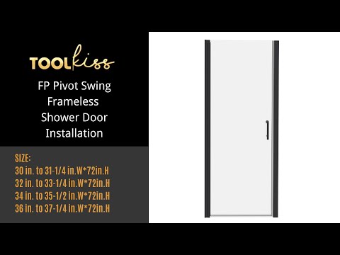 32-33 1/4'' in. W x 72 in. H Pivot Swing Frameless Shower Door in