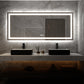 72 in. W x 38 in. H Customized LED Rectangular Frameless Anti-Fog Bathroom Mirror Front & Backlit Light (8-12 weeks)