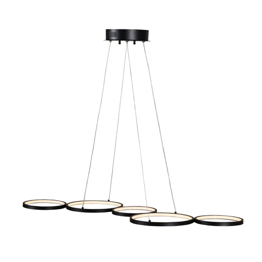 CAD 55-Watt Integrated LED Matte Black Pendant Light