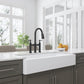 White Fireclay Ceramic 37 in. Single Bowl Farmhouse Apron Workstation Kitchen Sink
