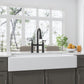 White Fireclay Ceramic 37 in. Single Bowl Farmhouse Apron Workstation Kitchen Sink