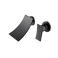 Wall Mounted Widespread Bathroom Faucet In Matte Black