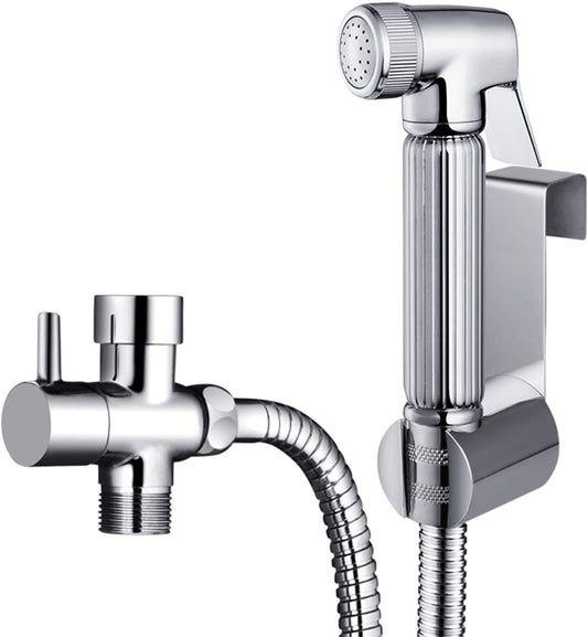 Hand Held Bidet Sprayer Seat Elongated , Stainless Steel Brushed Nickel Bidet Jet Faucet