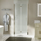 34-35.5 in. W x 72 in. H Bi-Fold Minimalist Frameless Shower Door Brushed Nichel Clear Glass