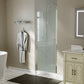 30-31.5 in. W x 72 in. H Pivot Swing Frameless Shower Door Brushed Nichel with Clear Glass