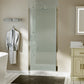 34-35.5 in. W x 72 in. H Pivot Swing Frameless Shower Door Brushed Nichel with Clear Glass