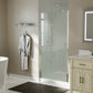 36-37.5 in. W x 72 in. H Pivot Swing Frameless Shower Door Brushed Nichel with Clear Glass