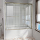 60 in. W x 58 in. H Sliding Frameless Shower Door Brushed Nickel Clear Glass