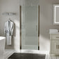 32-33.5 in. W x 72 in. H Pivot Swing Frameless Shower Door Brushed Nichel with Clear Glass