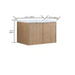 30 in. W x 18 in. D x 19 in. H Bathroom Vanity Cabinet in Light Brown with White Ceramic Top