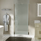 36-37.5 in. W x 72 in. H Pivot Swing Frameless Shower Door Brushed Nichel with Clear Glass