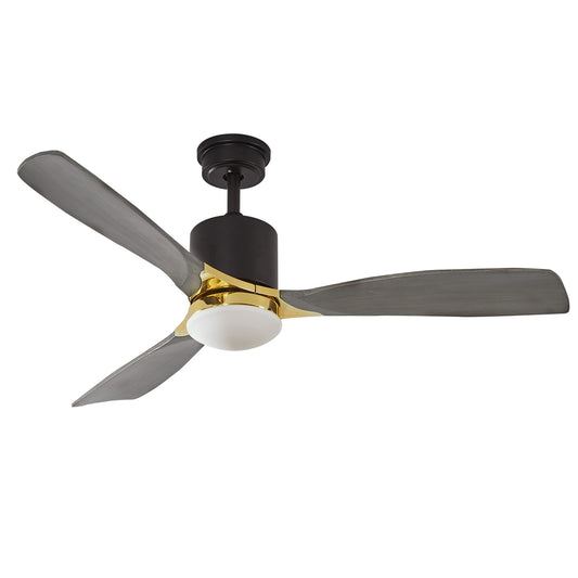 CAD 52 in. Intergrated LED Indoor Matte Black Ceiling Fan with Light