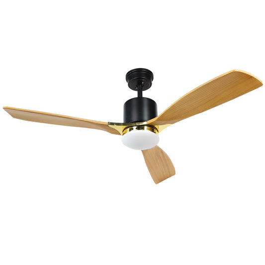 CAD 52 in. Intergrated LED Indoor Sand Nickel Ceiling Fan with Light