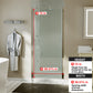 30-31.5 in. W x 72 in. H Pivot Swing Frameless Shower Door Brushed Nichel with Clear Glass