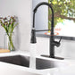Touch Kitchen Faucets With Pull Down/Out Sprayer Stainless Steel Single Handle - Matte Black