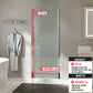 34-35.5 in. W x 72 in. H Pivot Swing Frameless Shower Door Brushed Nichel with Clear Glass