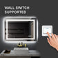 32 in. W x 24 in. H LED Rectangular Frameless Anti-Fog Bathroom Mirror Front Light
