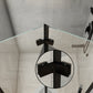 34-35 1/2'' in. W x 72 in. H Bi-Fold Minimalist Frameless Shower Door Matte Black Clear Glass