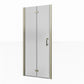 34-35.5 in. W x 72 in. H Bi-Fold Minimalist Frameless Shower Door Brushed Nichel Clear Glass