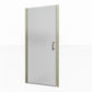 36-37.5 in. W x 72 in. H Pivot Swing Frameless Shower Door Brushed Nichel with Clear Glass