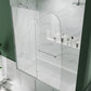 47.75 in. W x 58 in. H Bi-Fold Frameless Bathtub Shower Door with Clear Glass